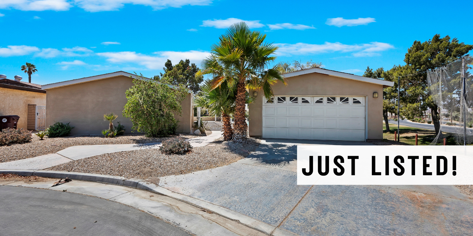 JUST LISTED in Thousand Palms header image.