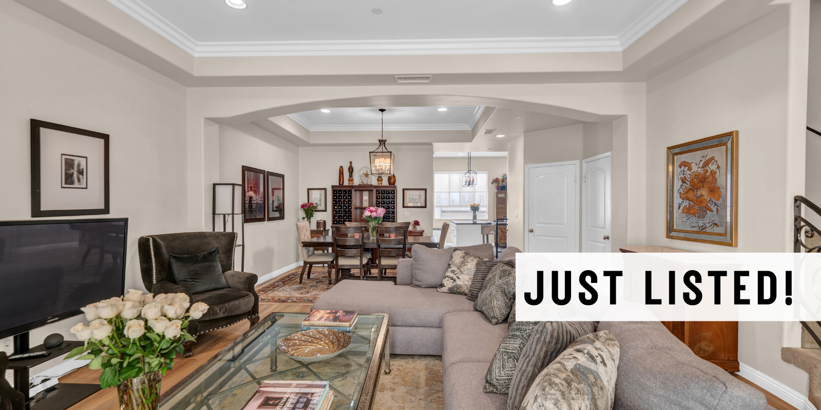 JUST LISTED in Sherman Oaks header image.