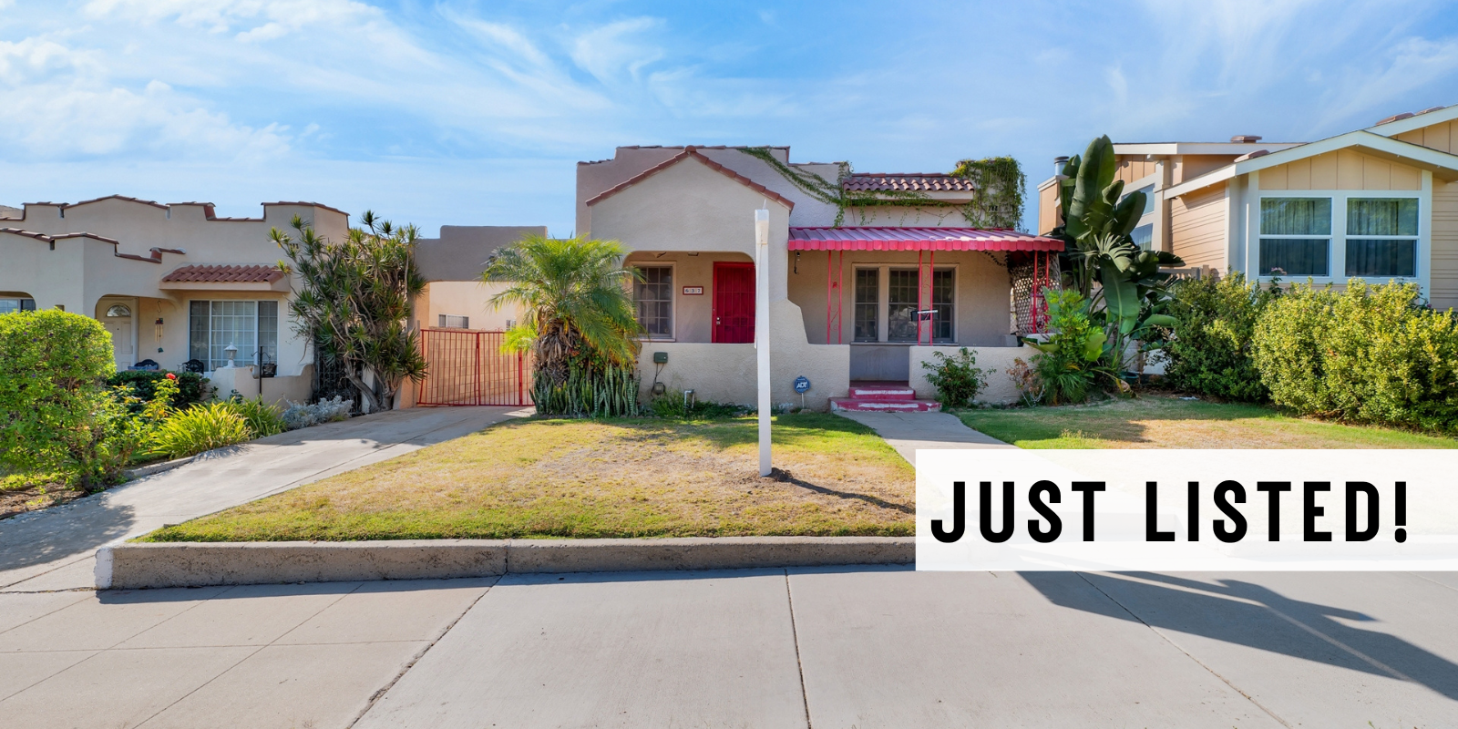 JUST LISTED in Burbank header image.