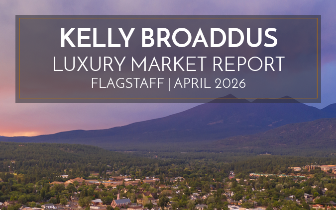 Flagstaff luxury real estate market April 2026 featuring San Francisco Peaks mountain views and high-end homes in Northern Arizona