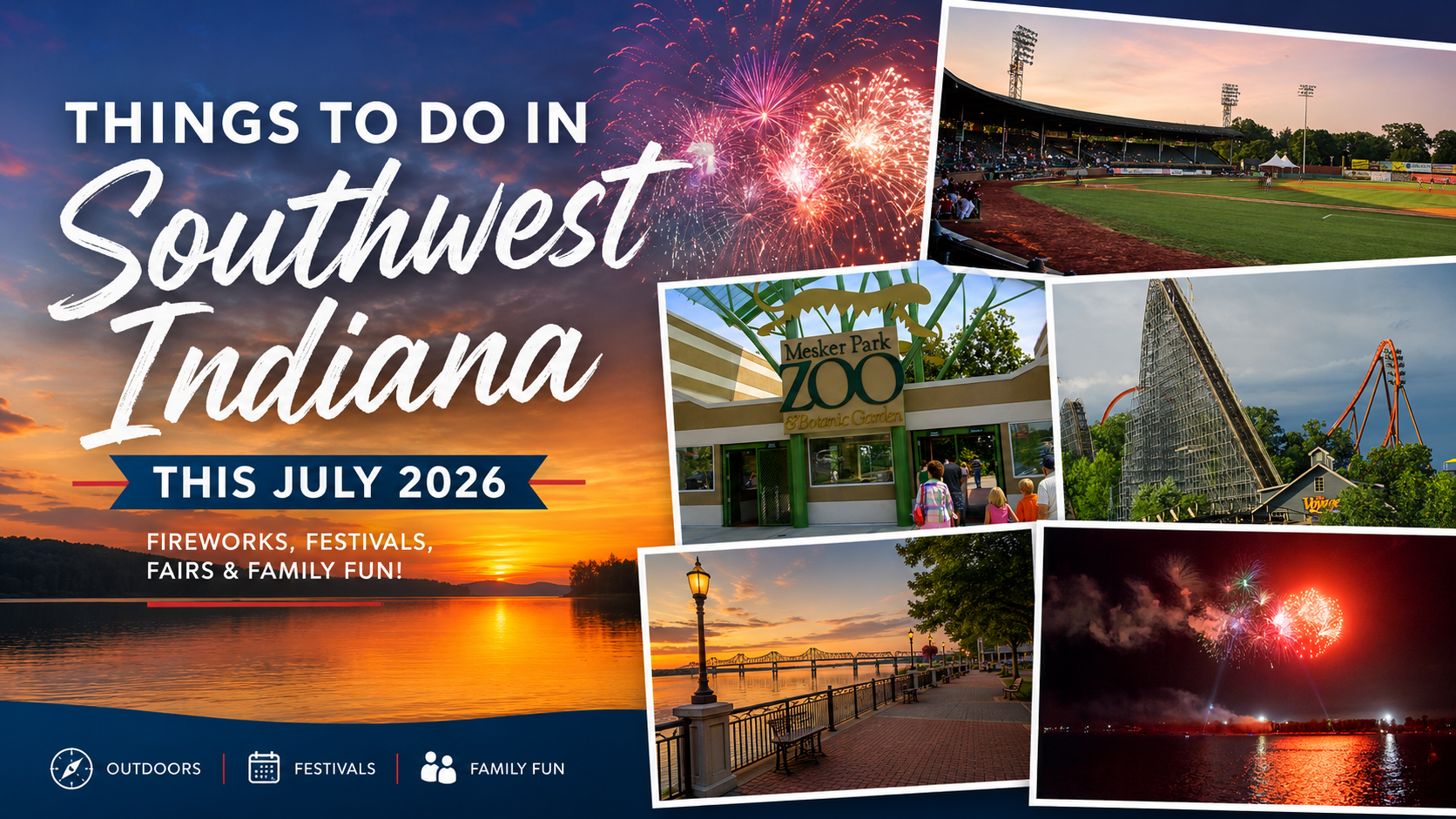 Things to Do in Southwest Indiana This July (2026): Fireworks, Festivals, Fairs & Family Fun header image.