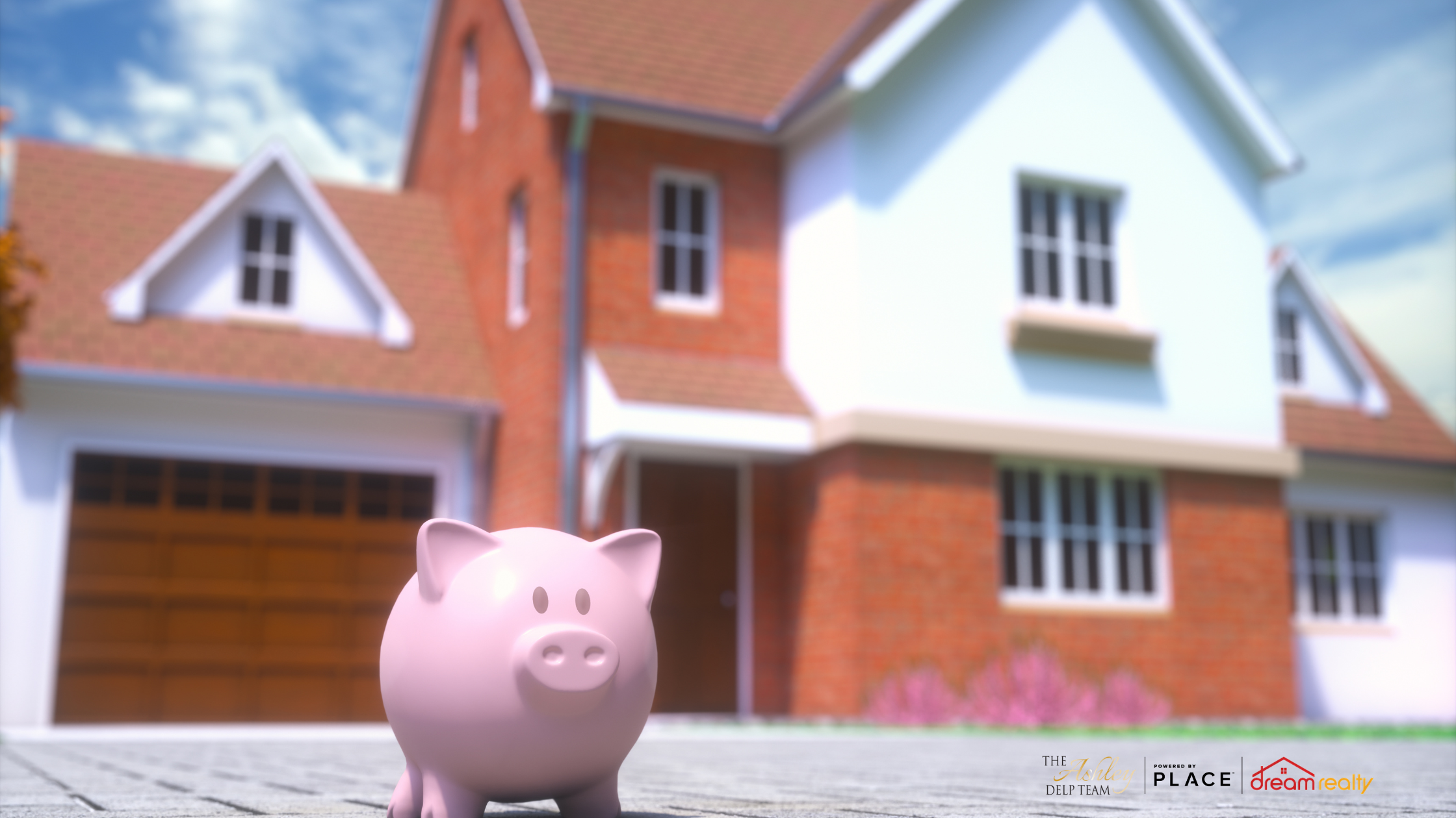 Piggy Bank in Front of Home