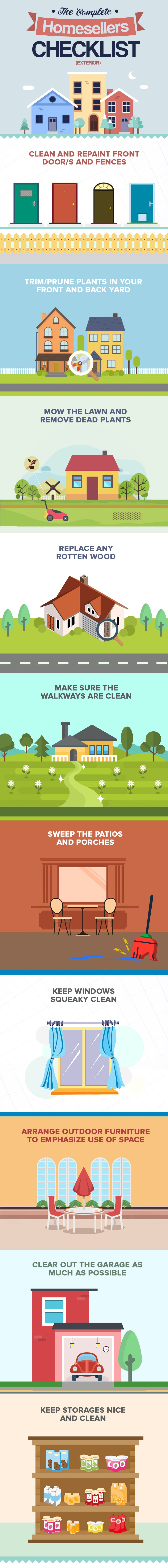 The Complete Home Sellers Checklist (Exterior Preparation) header image.