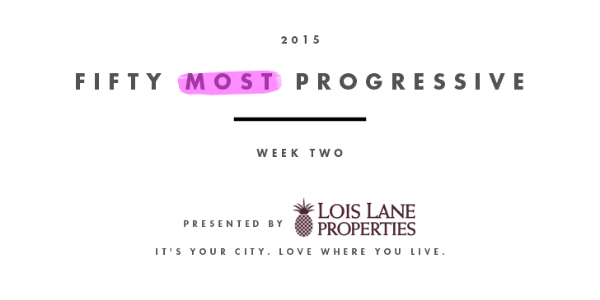 2015 Charleston's 50 Most Progressive header image.