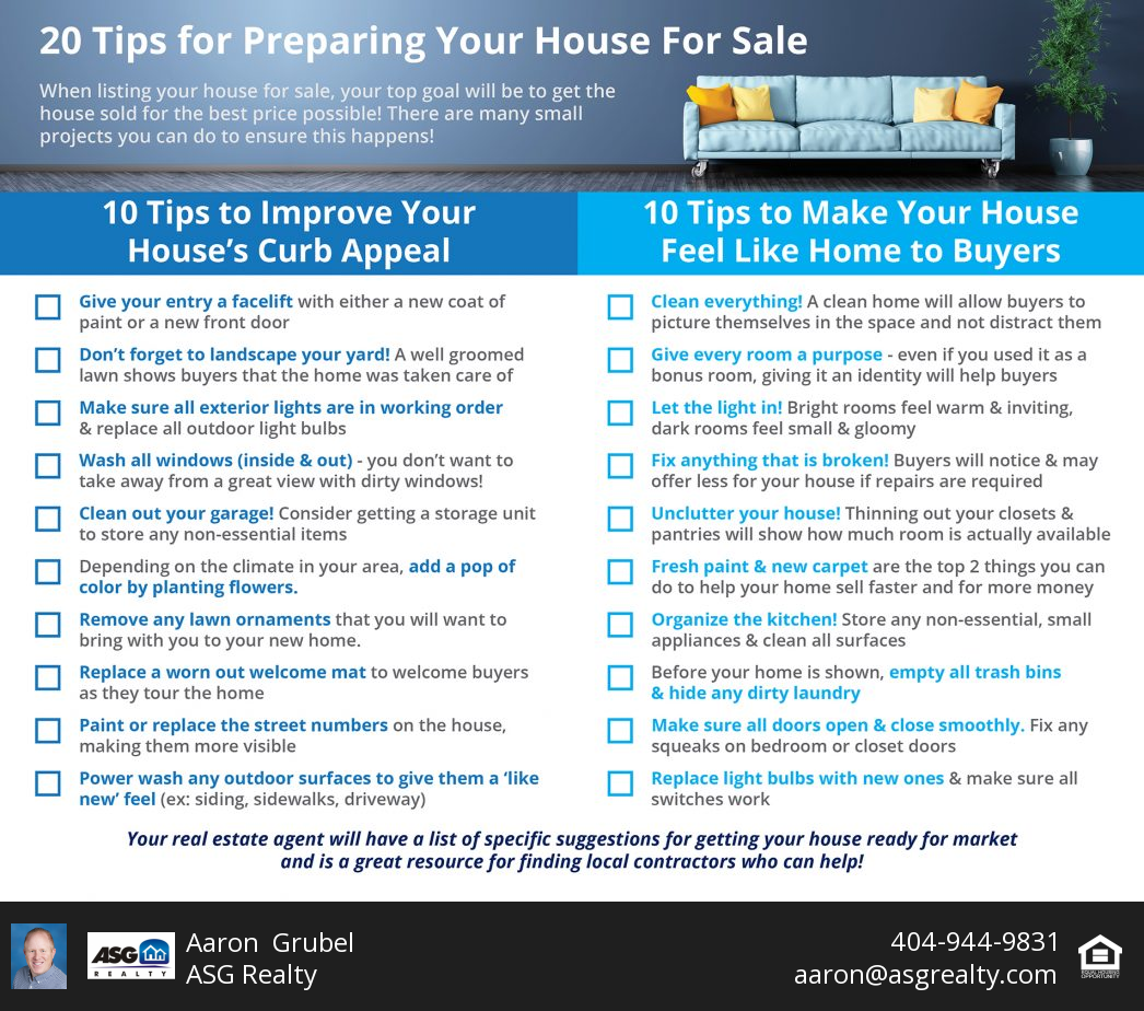20 Tips for Preparing Your House for Sale This Spring [INFOGRAPHIC] header image.
