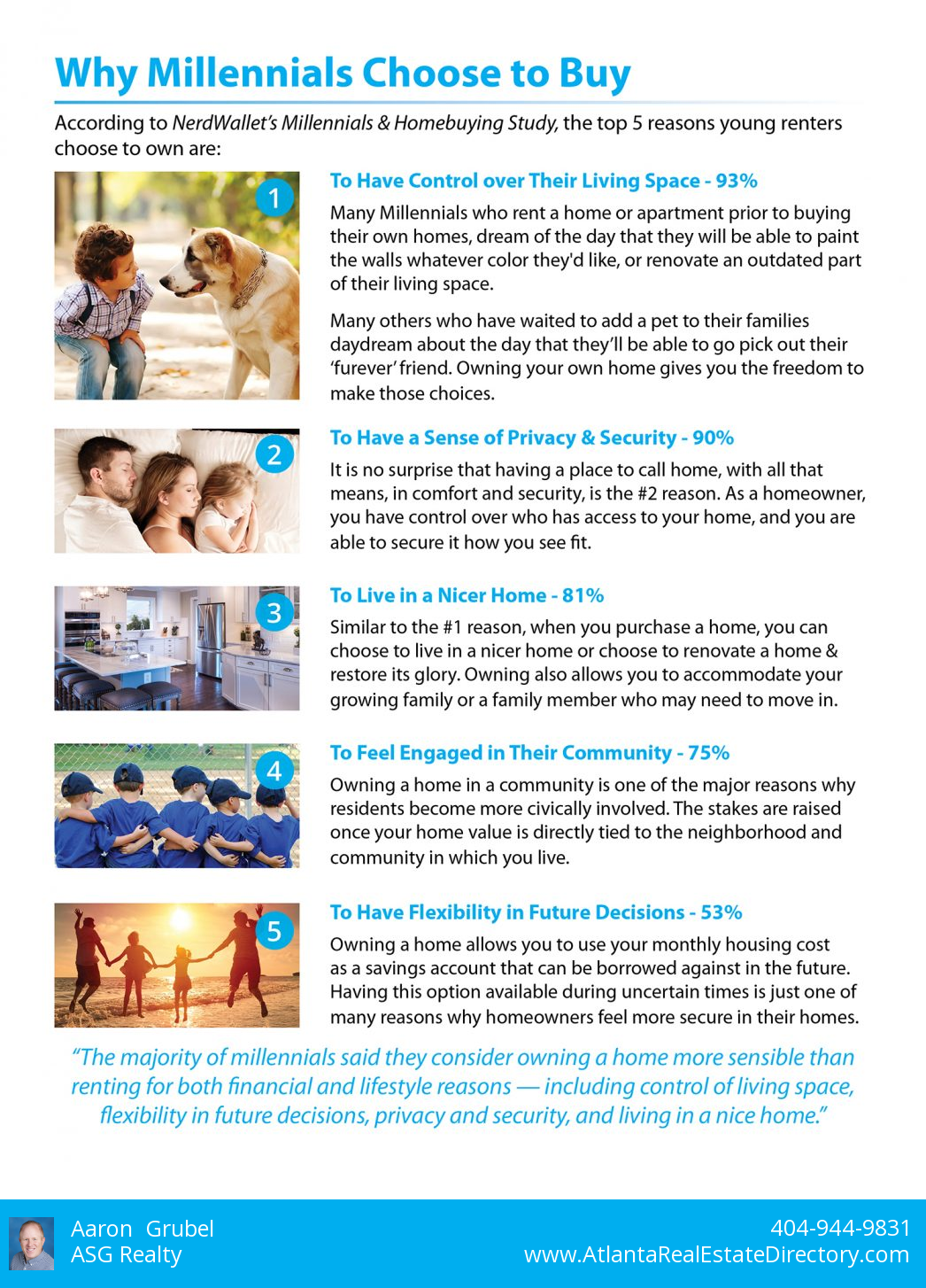 5 Reasons Millennials Choose to Buy a Home [INFOGRAPHIC] header image.