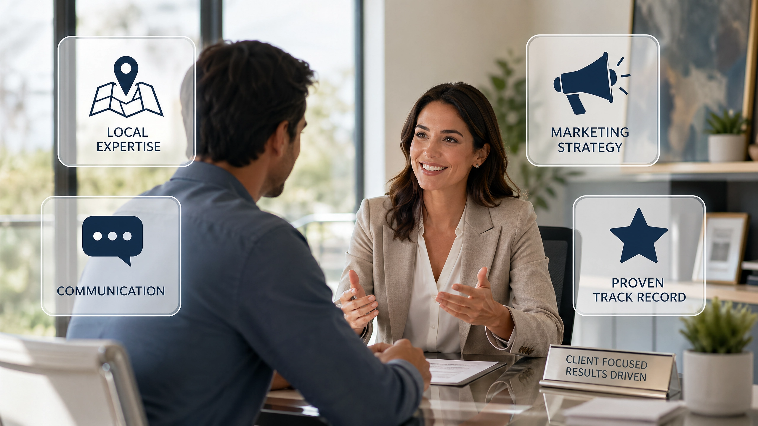 What factors should I consider when choosing a real estate agent to sell my house header image.