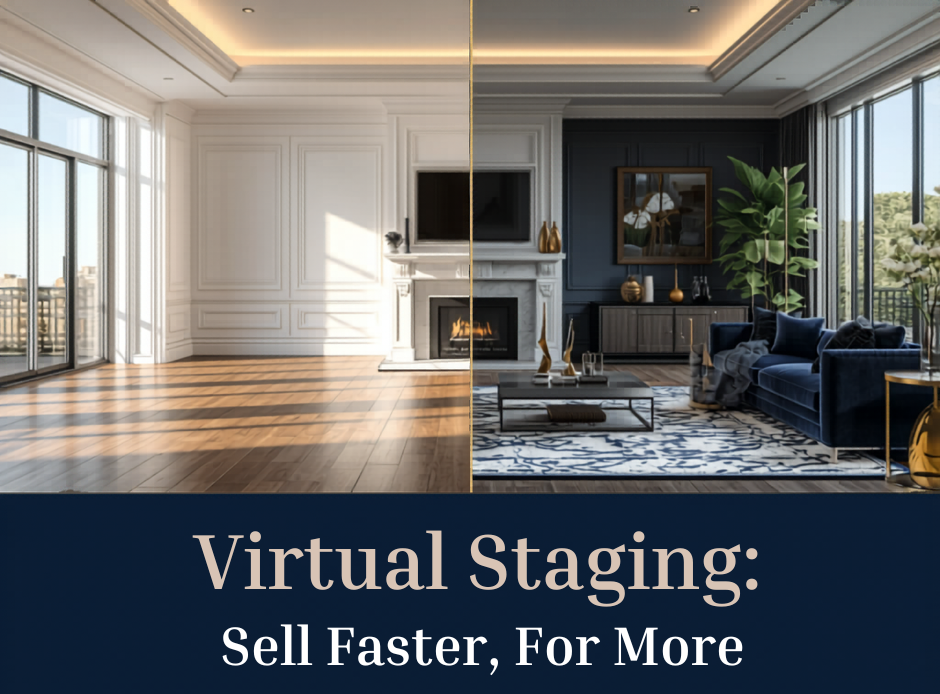 Why Virtual Staging Is the Secret Weapon for Selling Your Home Faster — written by Alex Baron header image.