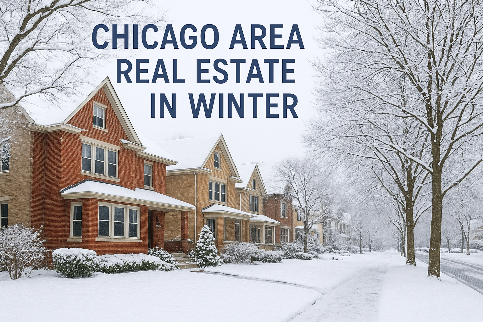 Chicago Area Real Estate in Winter header image.