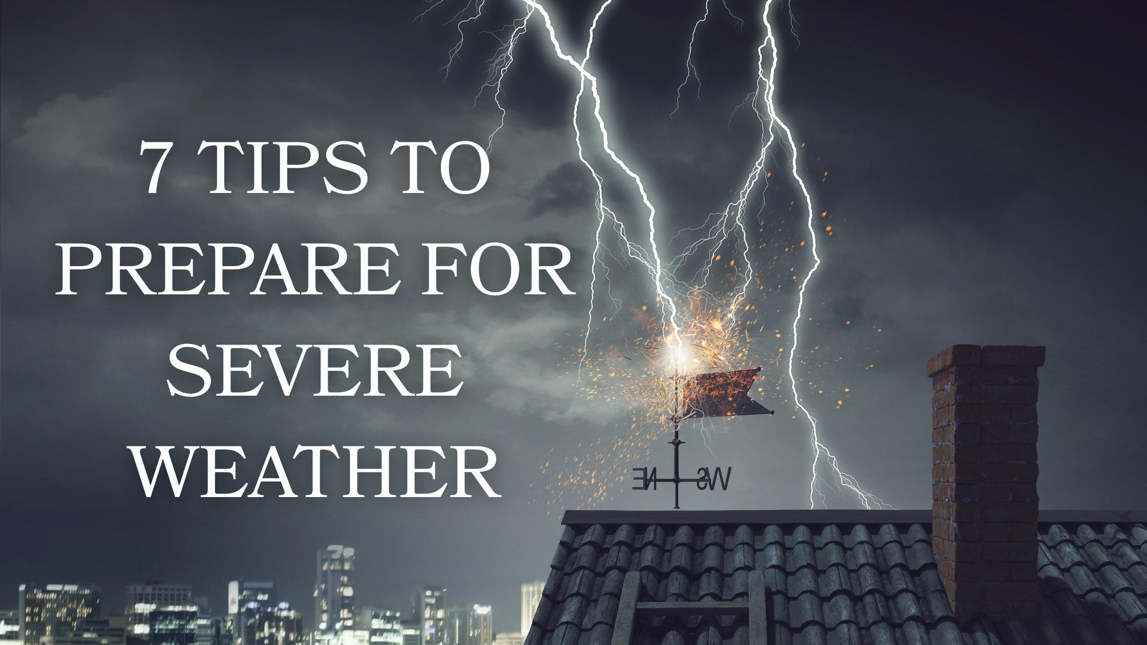 home being struck by lightning during storm with title 