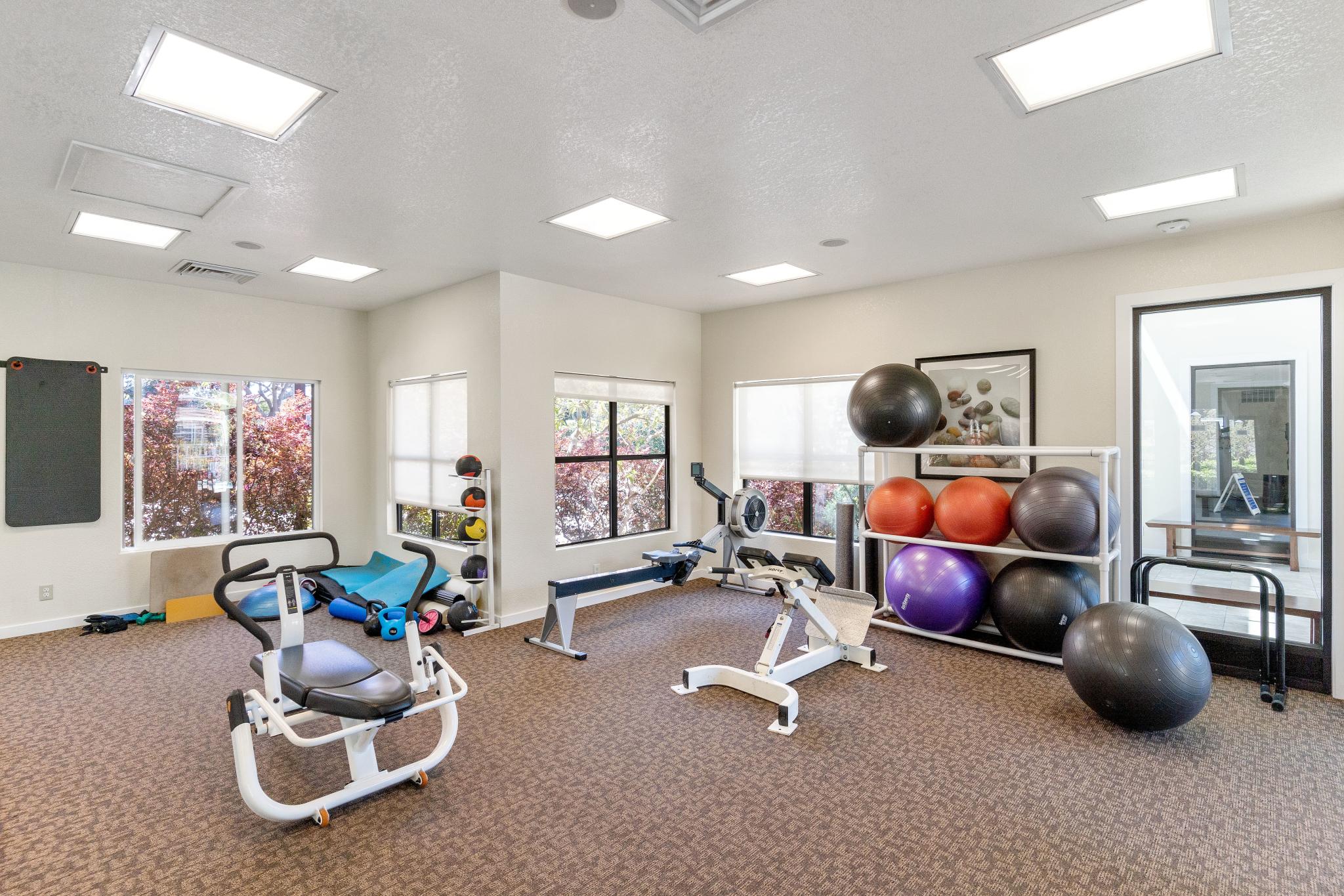 Community fitness room at The Shores at Marina Bay in Richmond