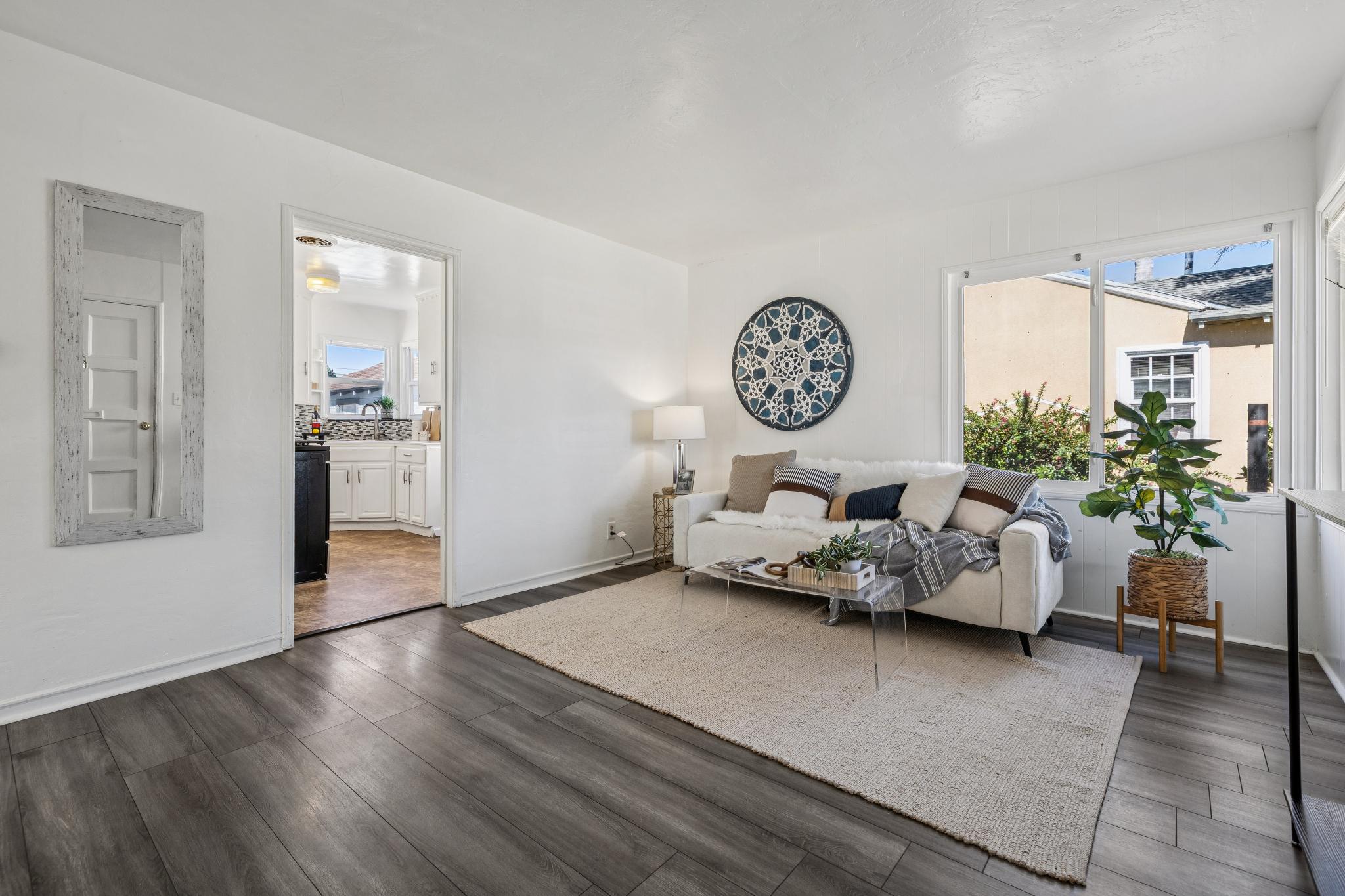 Wide view of the living room at 3417 Maricopa Ave in Richmond, CA