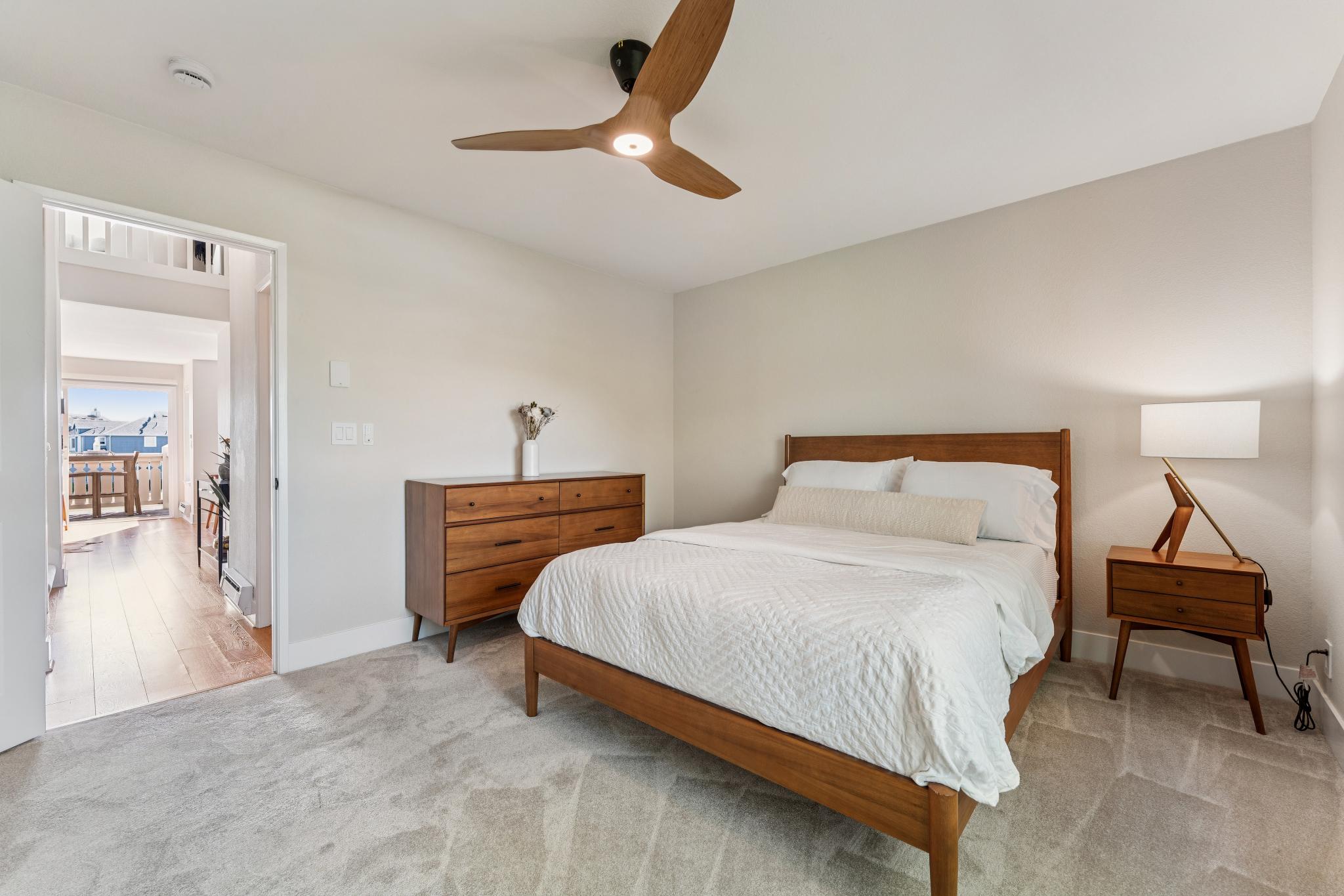 Bedroom with carpet and ceiling fan at 194 Lakeshore Ct in Richmond