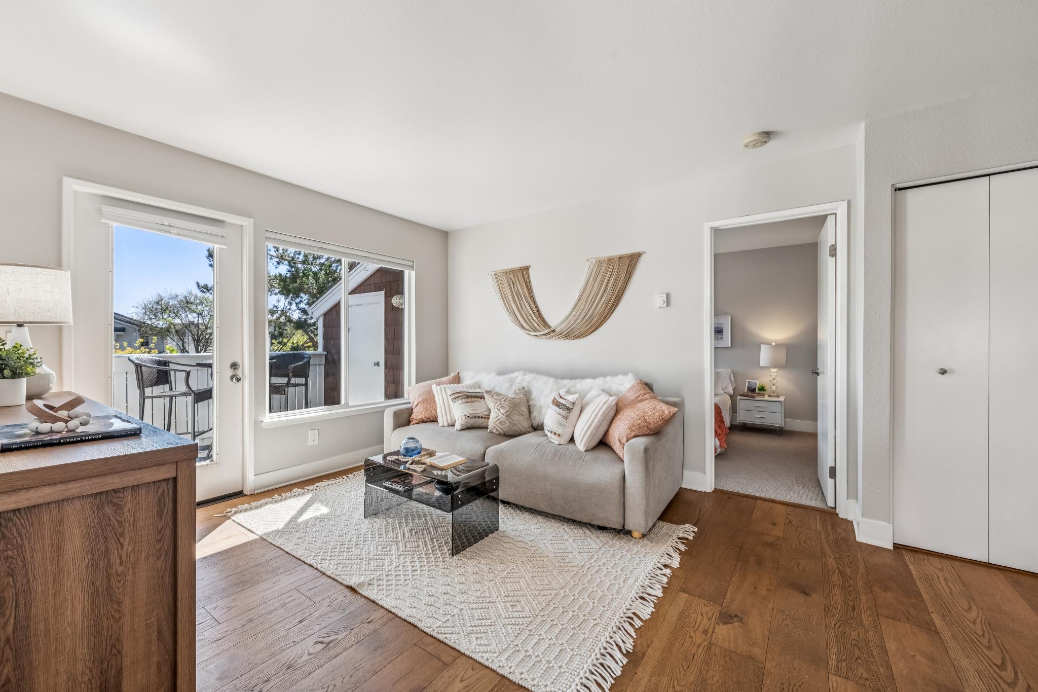 Bright living room at 24 Bayside Ct in Marina Bay, Richmond, California