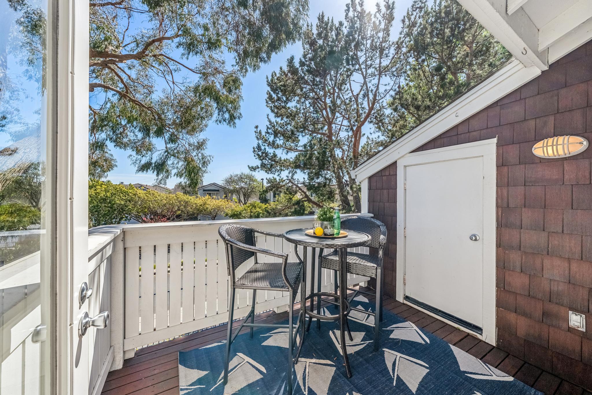 Private patio at 24 Bayside Ct in Marina Bay, Richmond, California