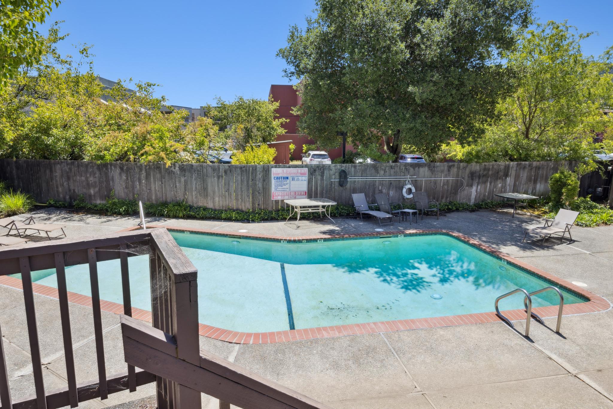 Community pool serving 45 Corte Real in Greenbrae