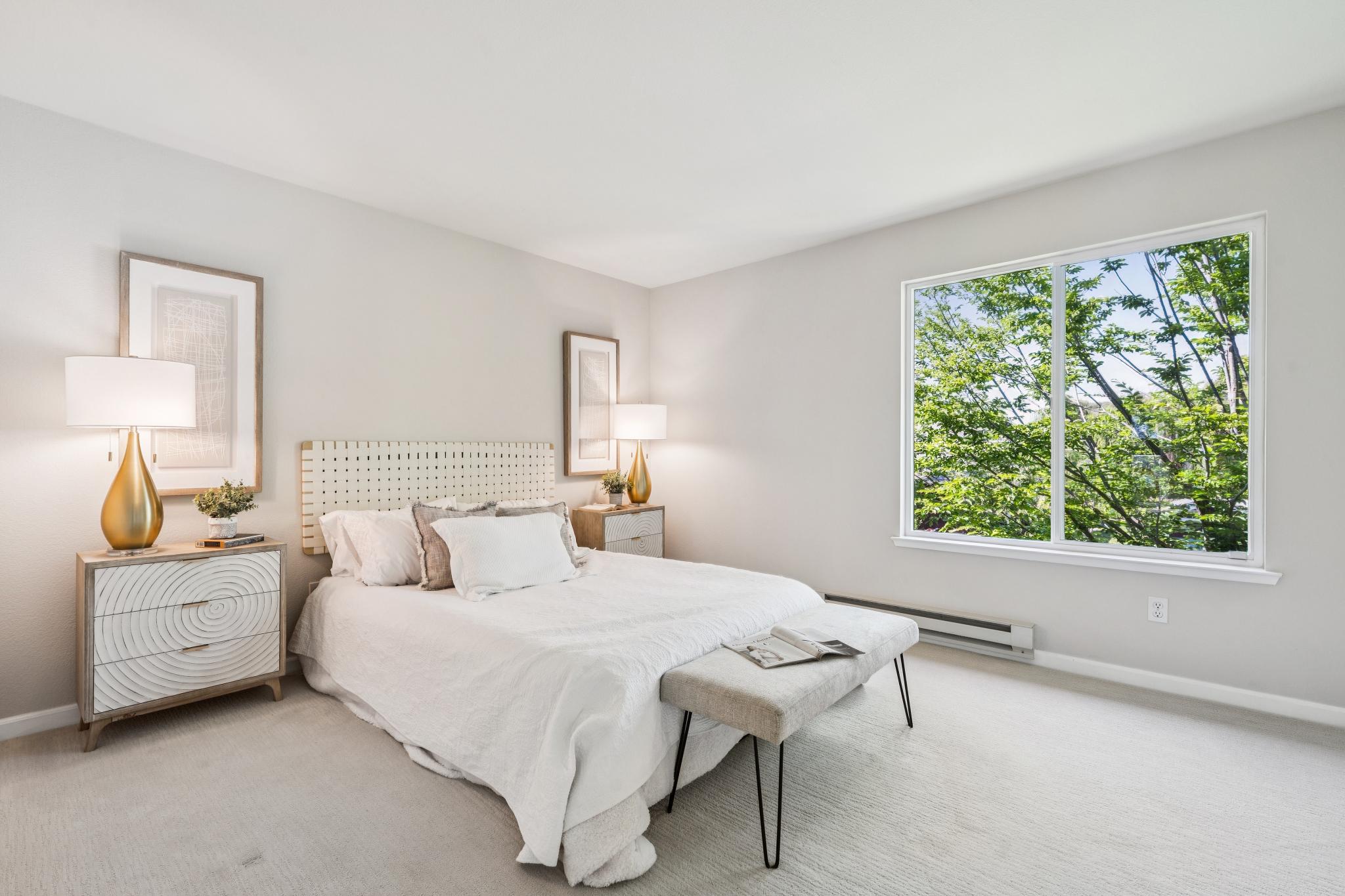 Main-level bedroom at 214 Bayside Ct in Marina Bay, Richmond, California