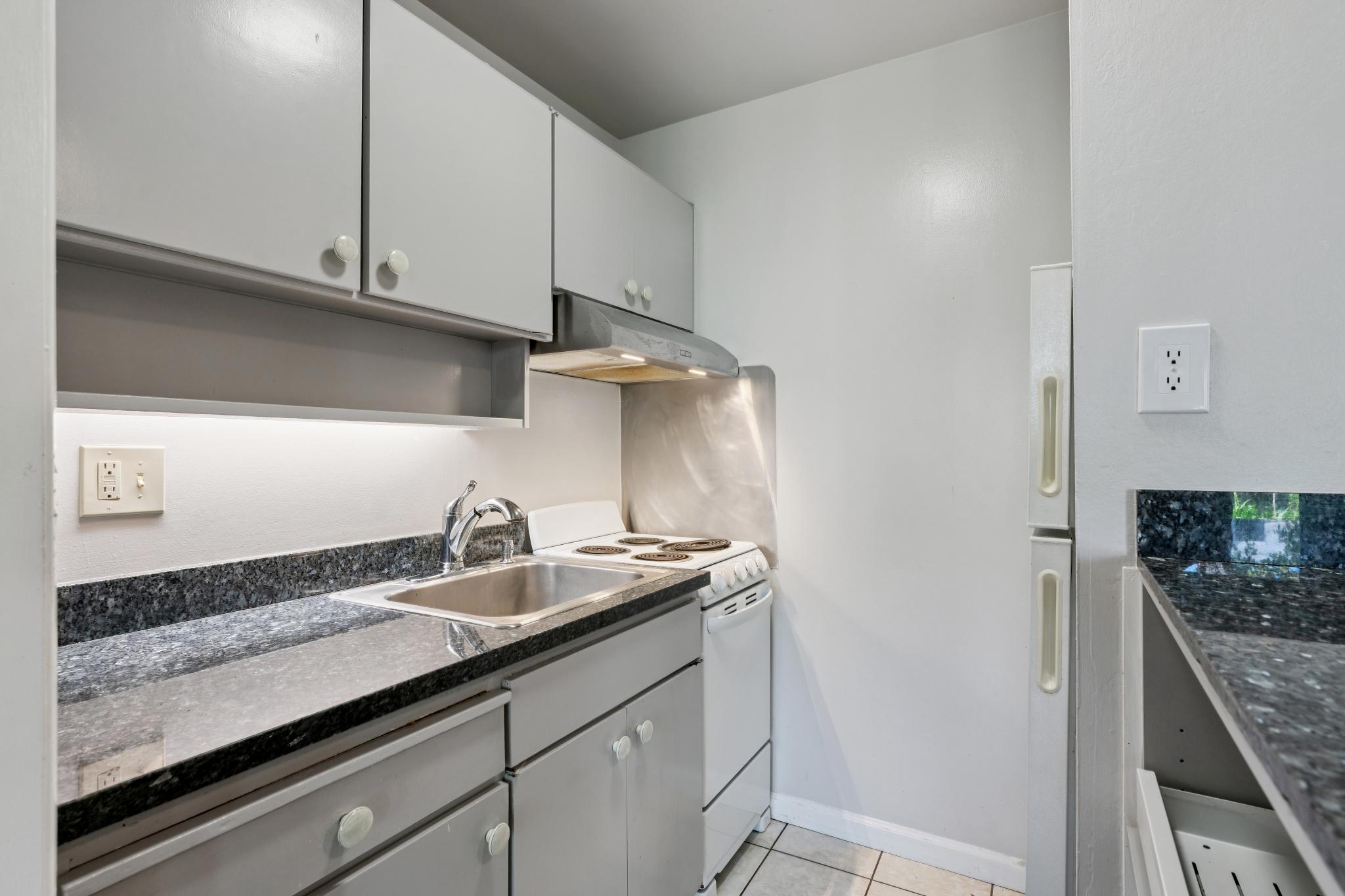 Galley kitchen at 9 Commodore Dr A207 in Emeryville, California