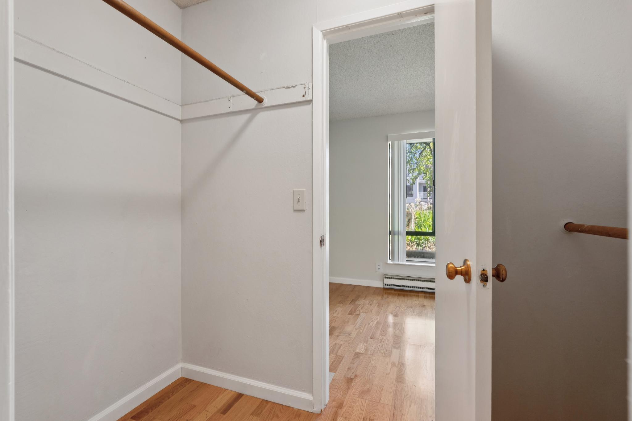 Interior closet storage at 9 Commodore Dr A207 in Emeryville, California