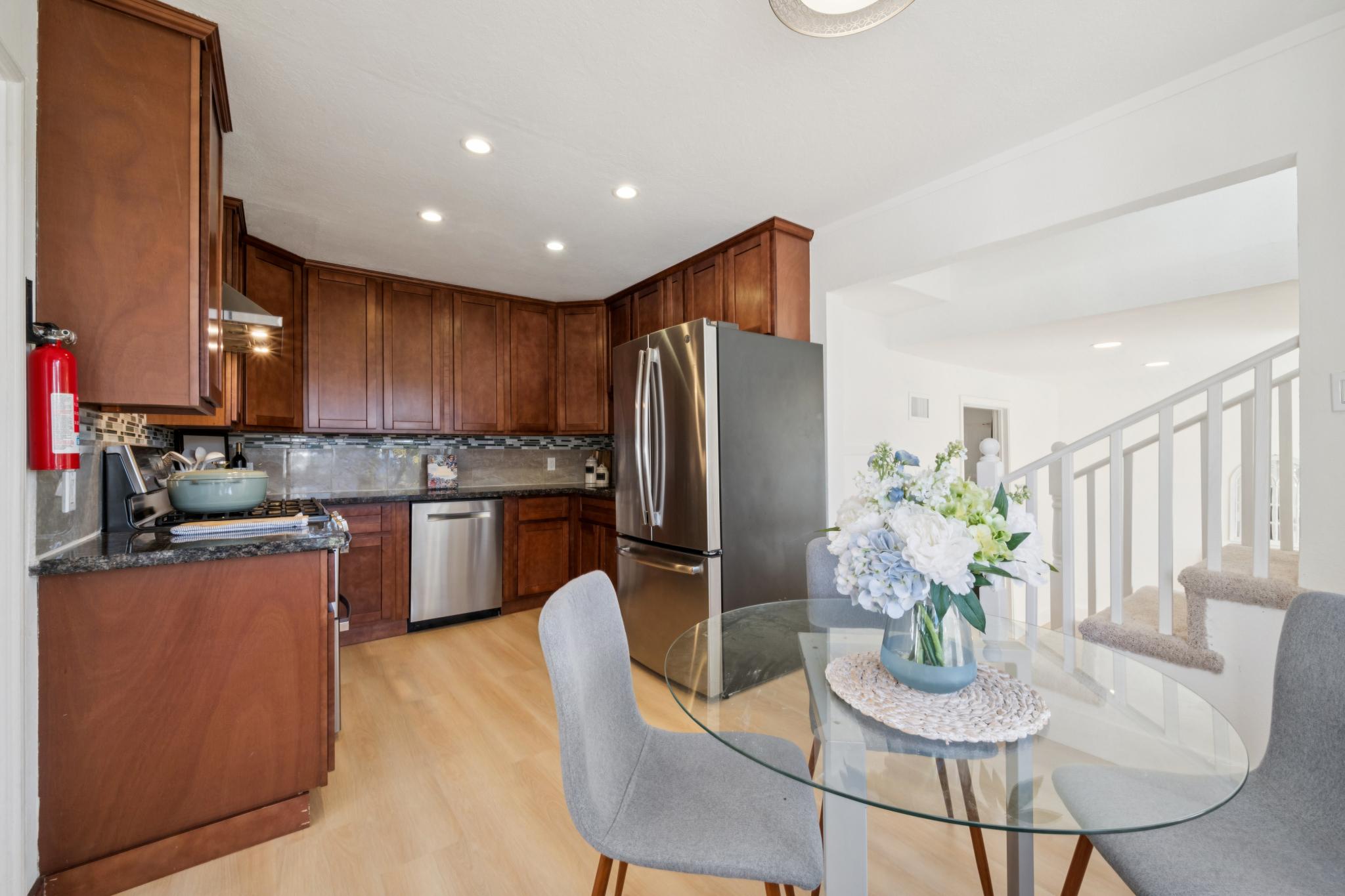 Kitchen and dining nook at 5104 Tehama Ave in Richmond