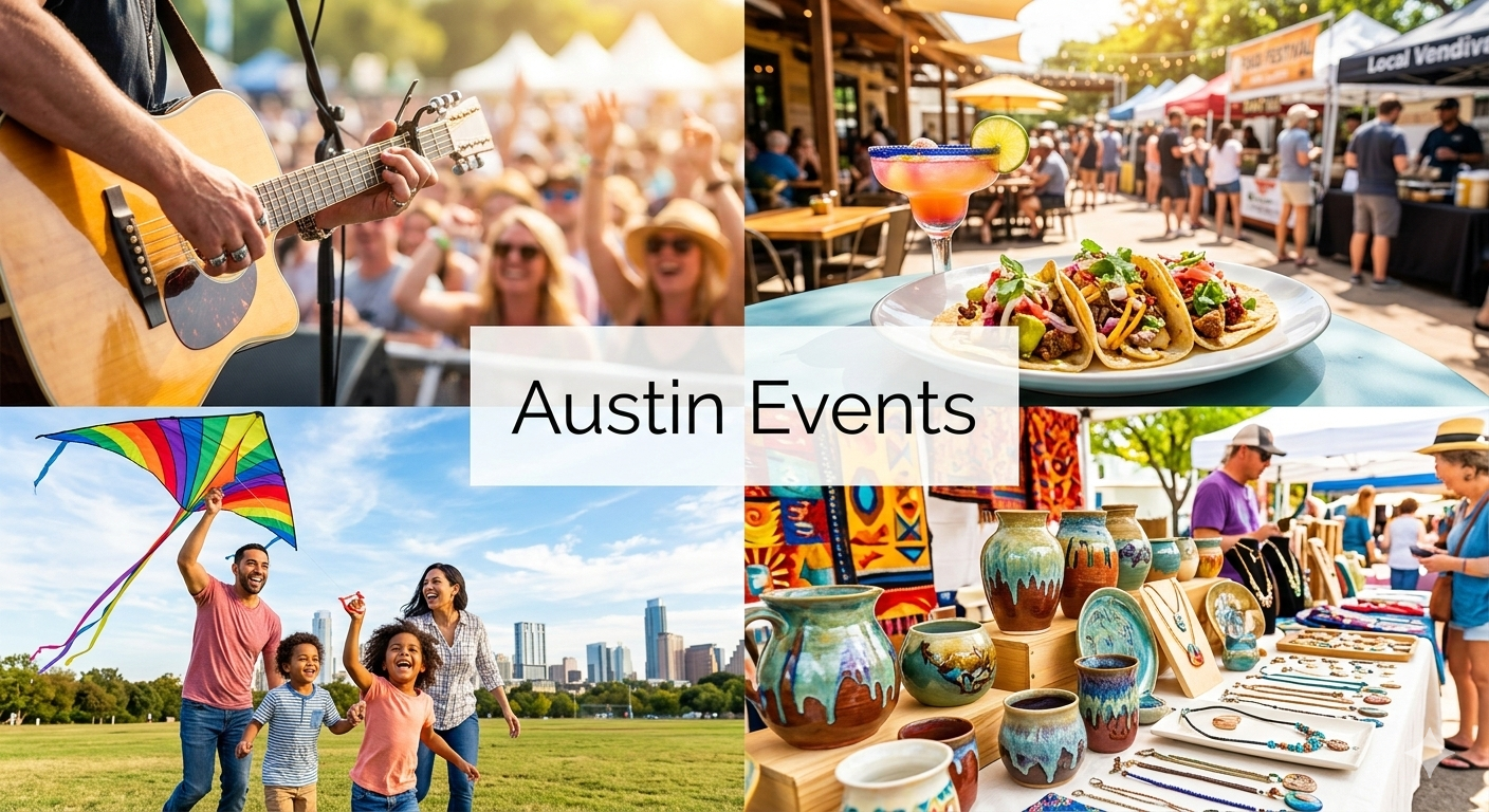 Upcoming Events in and Around Austin! header image.