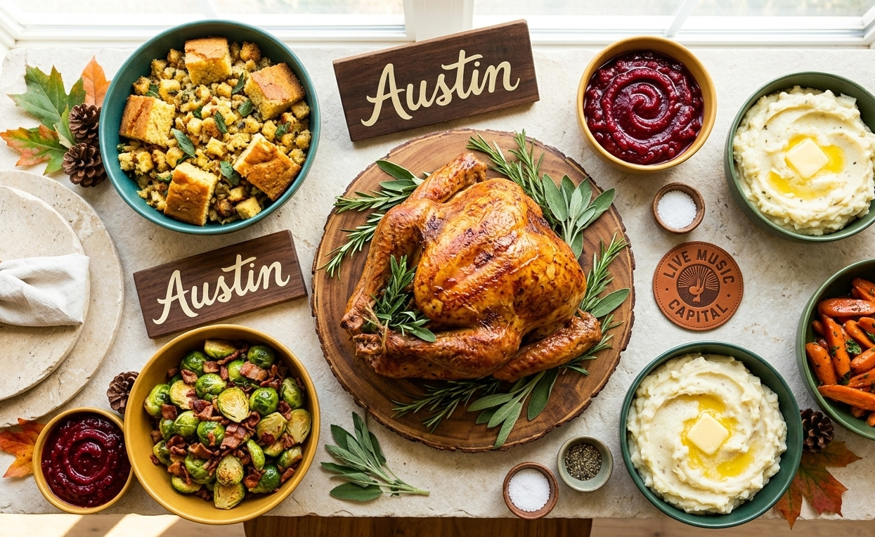 Where to Dine in Austin for Thanksgiving This Year header image.