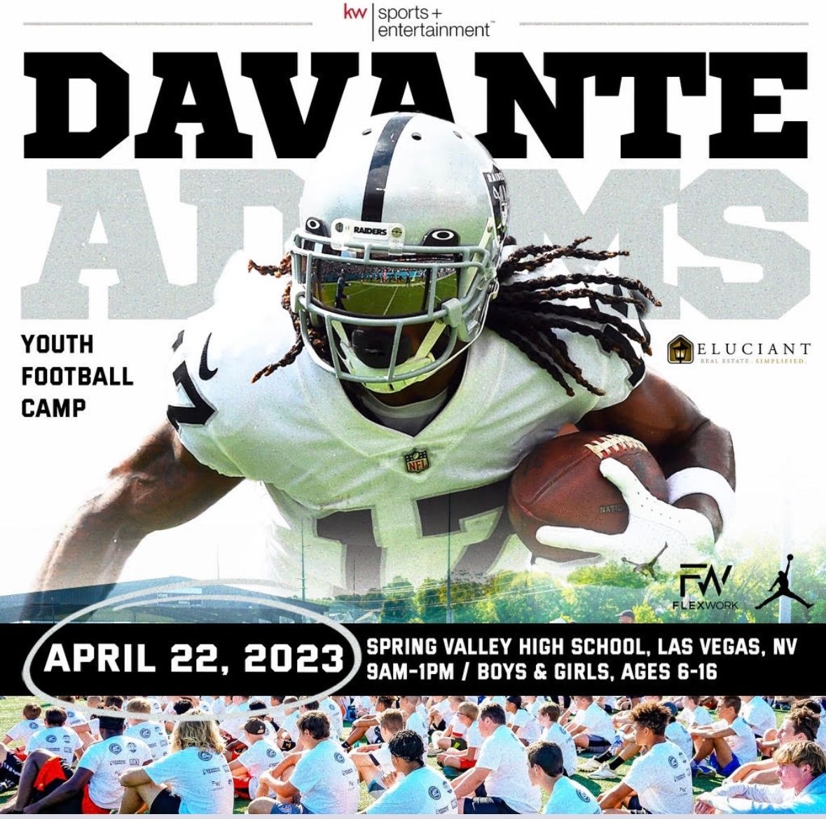 Davante Adams Youth Football Camp header image.