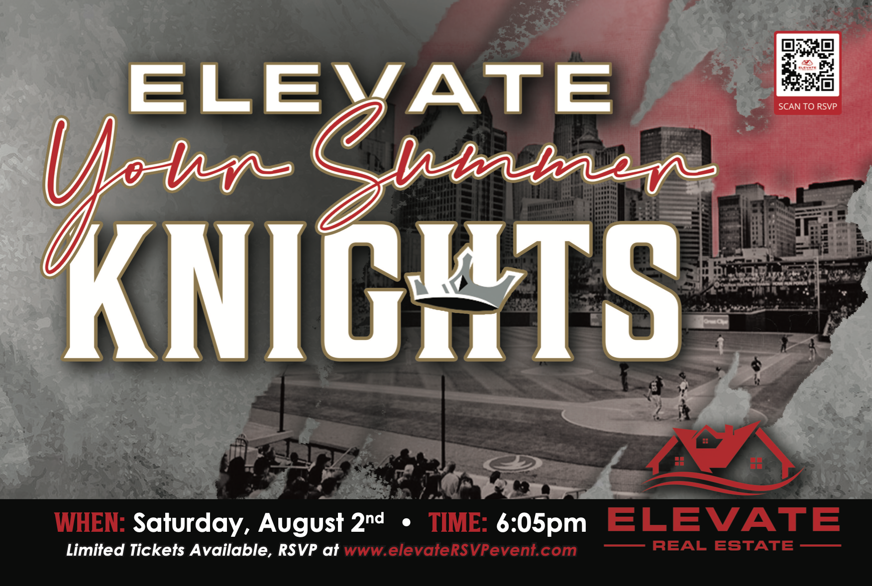 Elevate Your Summer Knights Baseball Game header image.