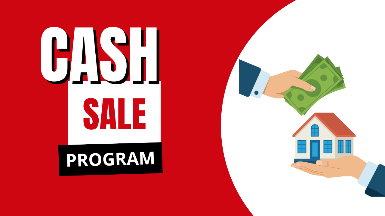 Cash Sale Program header image.