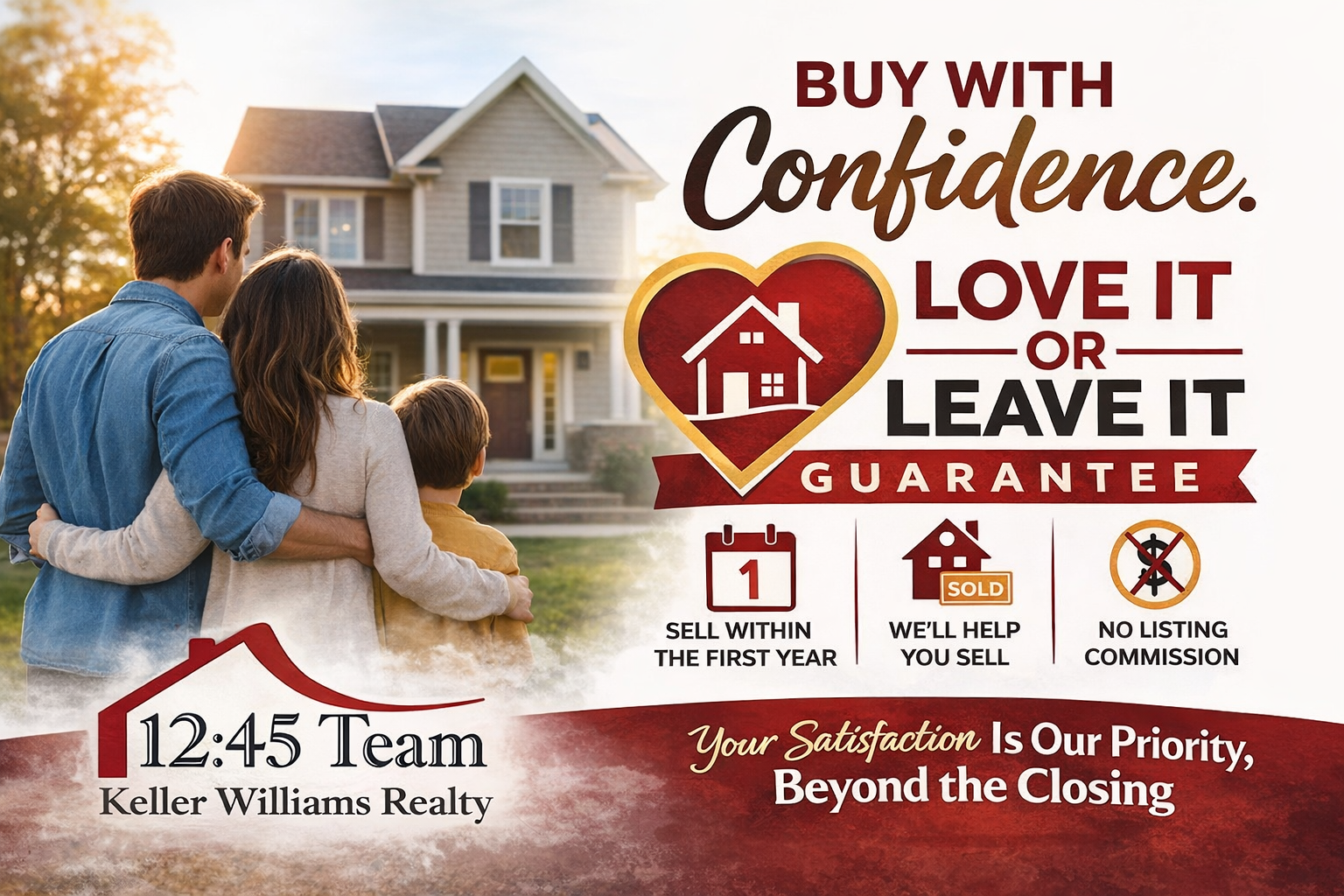 Buy with Confidence: Our 1-Year Love It or Leave It Guarantee header image.