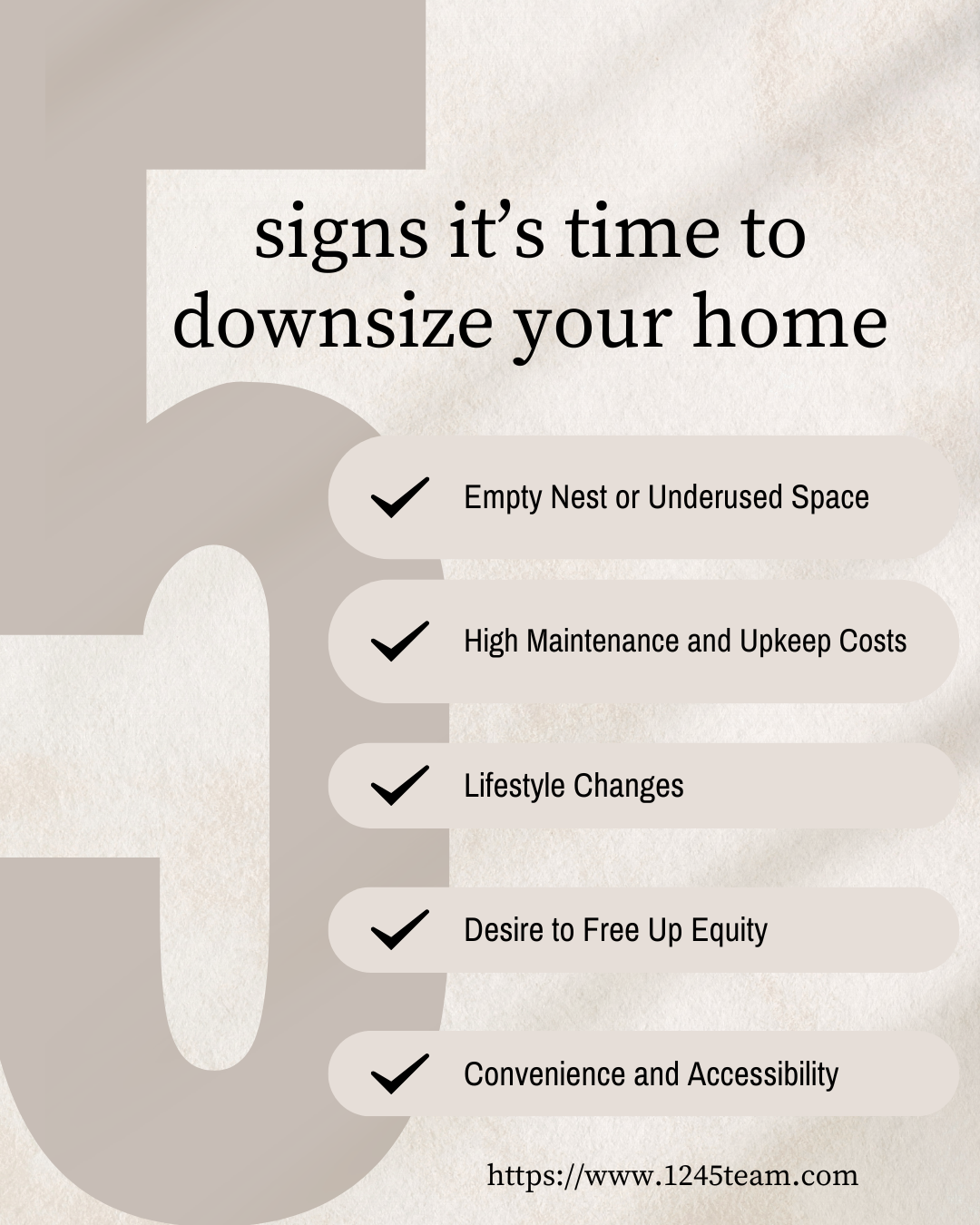 5 Signs It Might Be Time to Downsize Your Home header image.