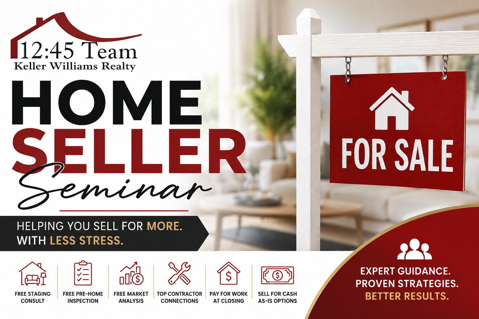 Home Seller Seminar: How to Maximize Your Sale & Simplify the Process header image.
