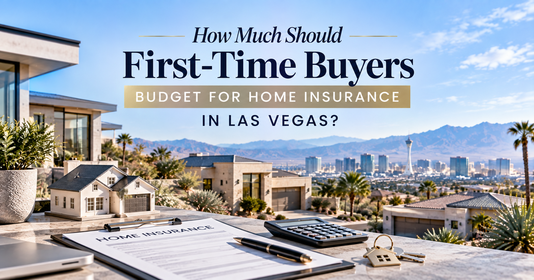 How Much Should First-Time Buyers Budget for Home Insurance in Las Vegas? header image.