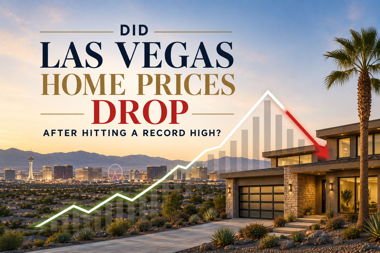 Did Las Vegas Home Prices Drop After Hitting a Record High? header image.