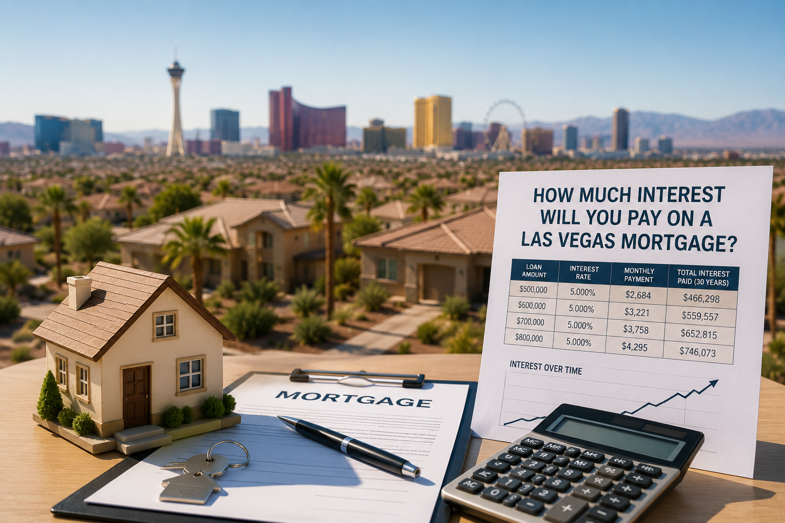 How Much Interest Will You Pay on a Las Vegas Mortgage? header image.