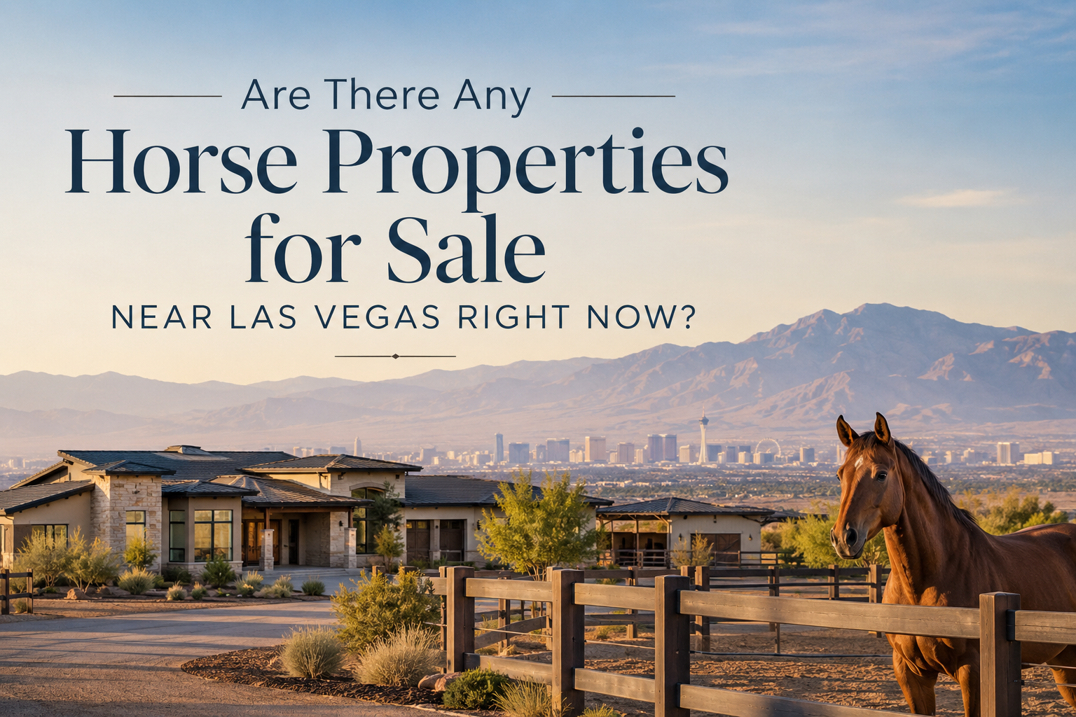 Are There Any Horse Properties for Sale Near Las Vegas Right Now? header image.