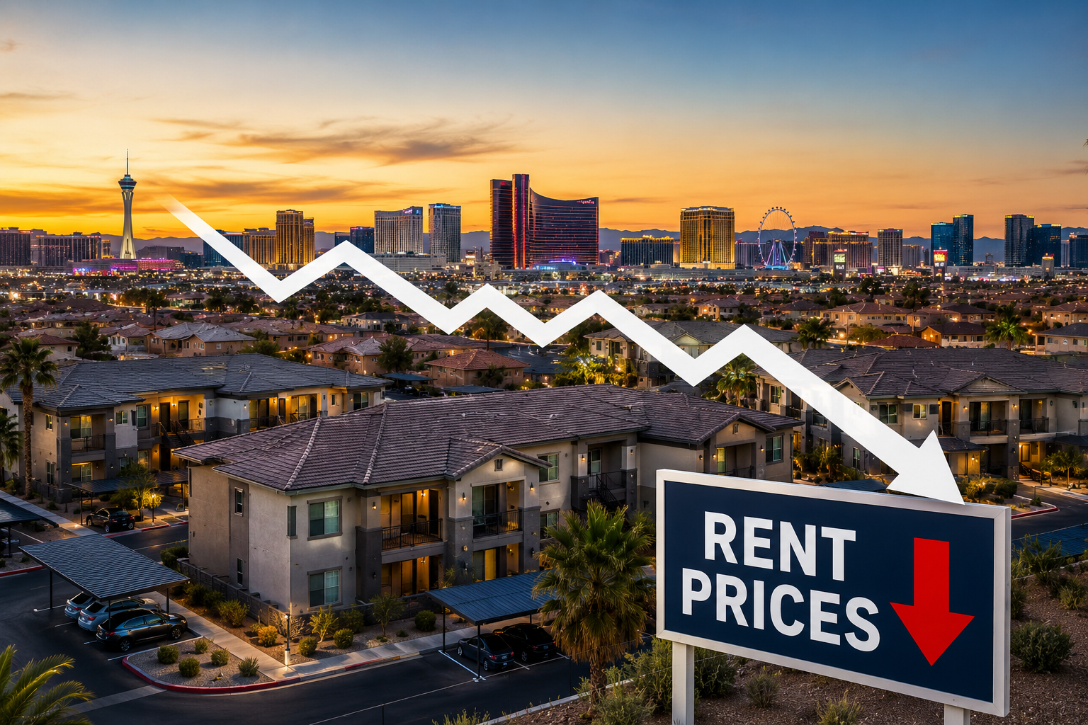 Are Rents Going Down in Las Vegas? header image.