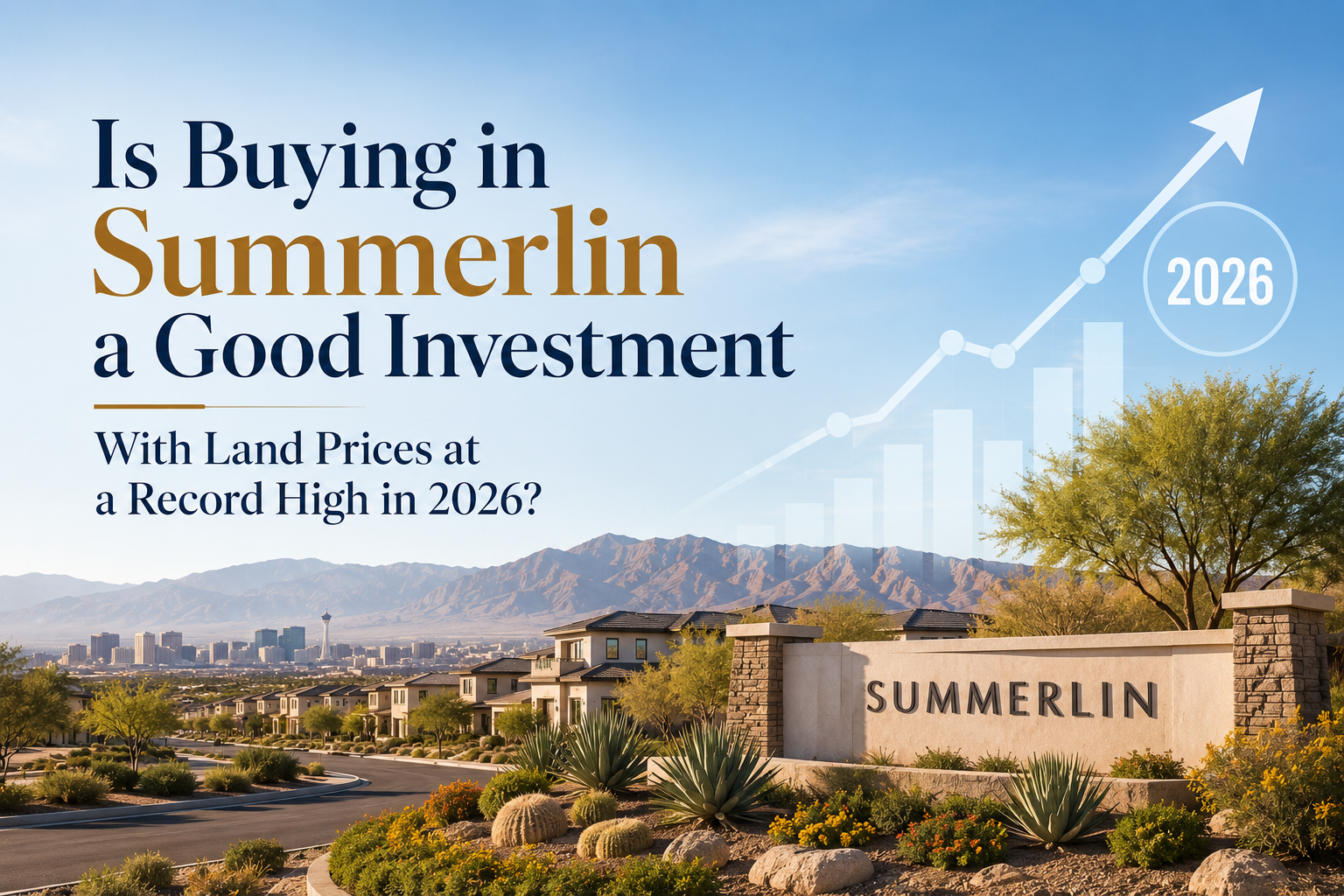 Is Buying in Summerlin a Good Investment With Land Prices at a Record High in 2026? header image.