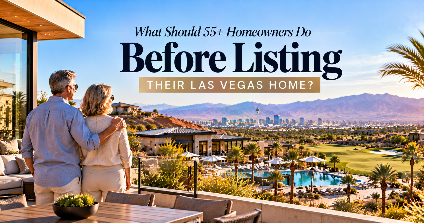 What Should 55+ Homeowners Do Before Listing Their Las Vegas Home? header image.