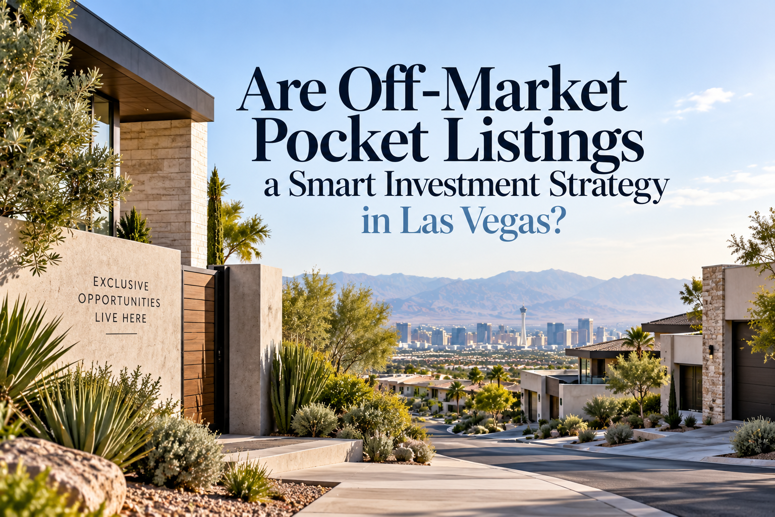 Are Off-Market Pocket Listings a Smart Investment Strategy in Las Vegas? header image.