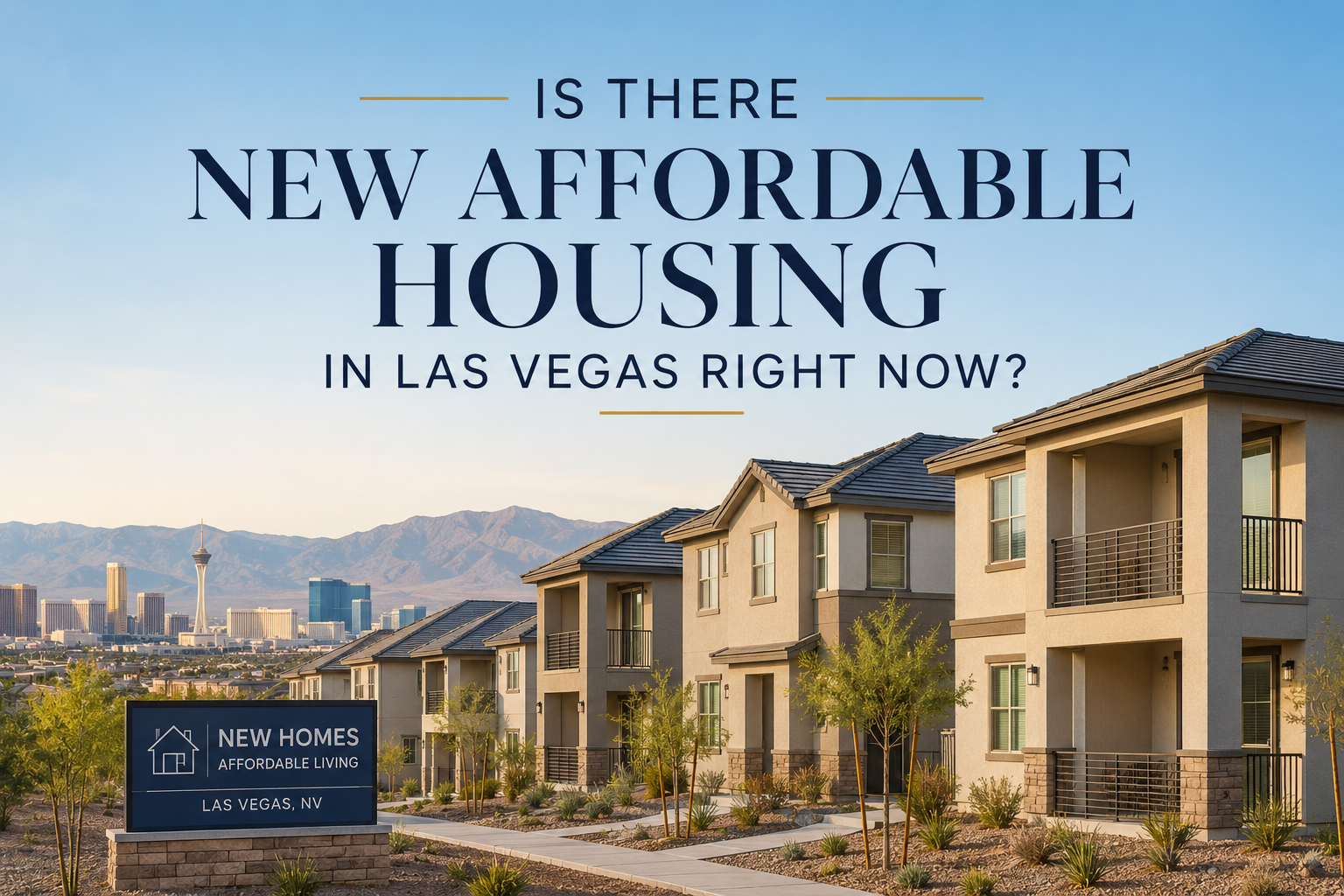 Is There New Affordable Housing Available in Las Vegas Right Now? header image.