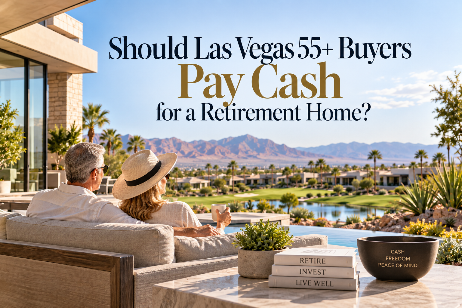 Should Las Vegas 55+ Buyers Pay Cash for a Retirement Home? header image.