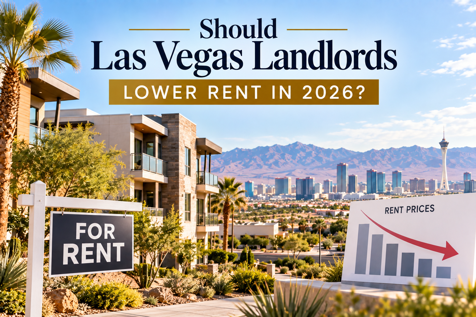 Should Las Vegas Landlords Lower Rent in 2026? header image.