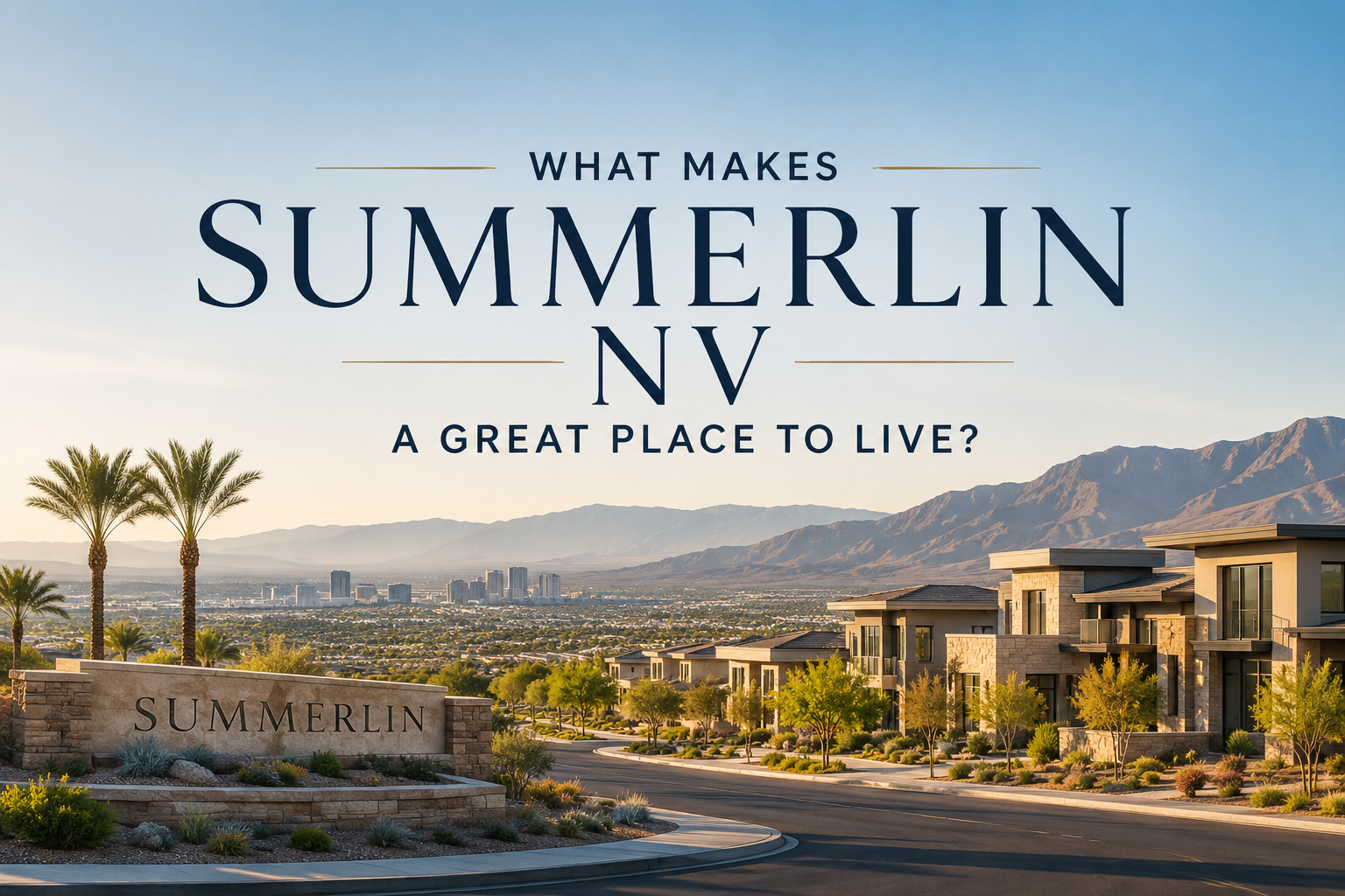 What makes Summerlin NV a great place to live? header image.