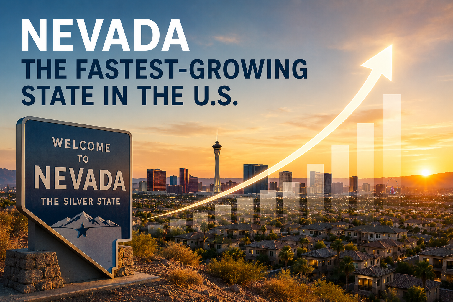 Nevada the Fastest-Growing State in the U.S. header image.