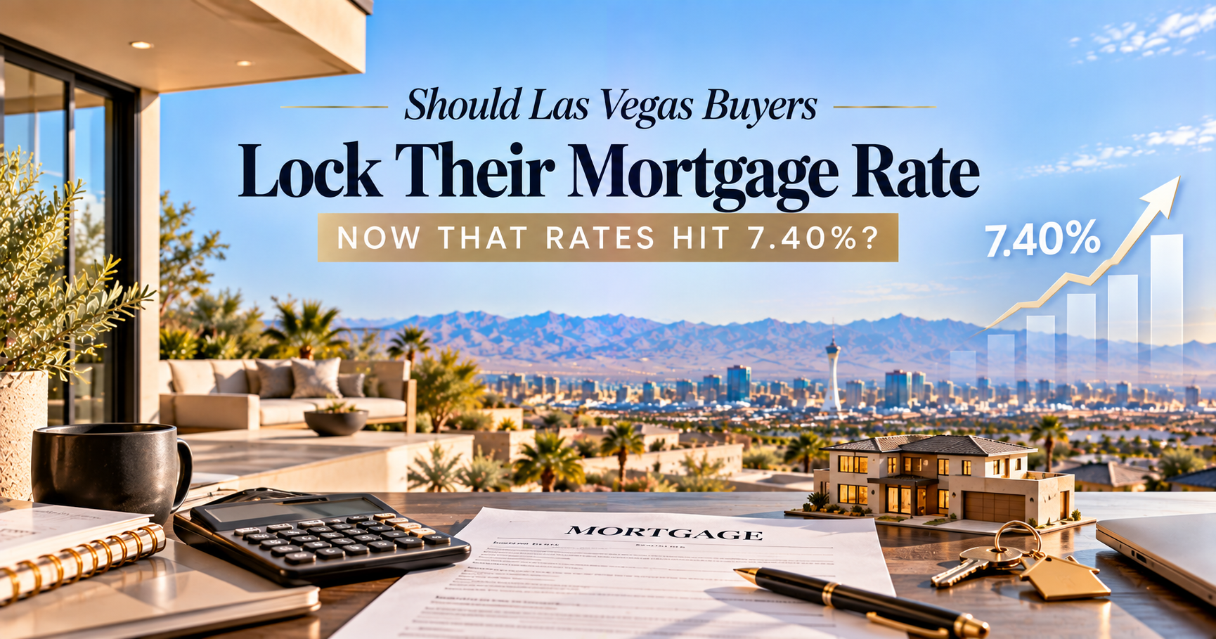 Should Las Vegas Buyers Lock Their Mortgage Rate Now That Rates Hit 7.40%? header image.