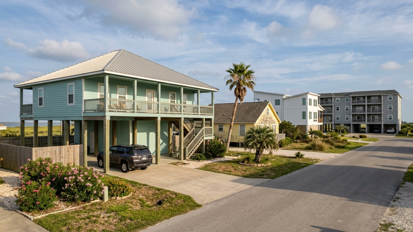 Comparing West End vs Pointe West Real Estate in Galveston, TX header image.