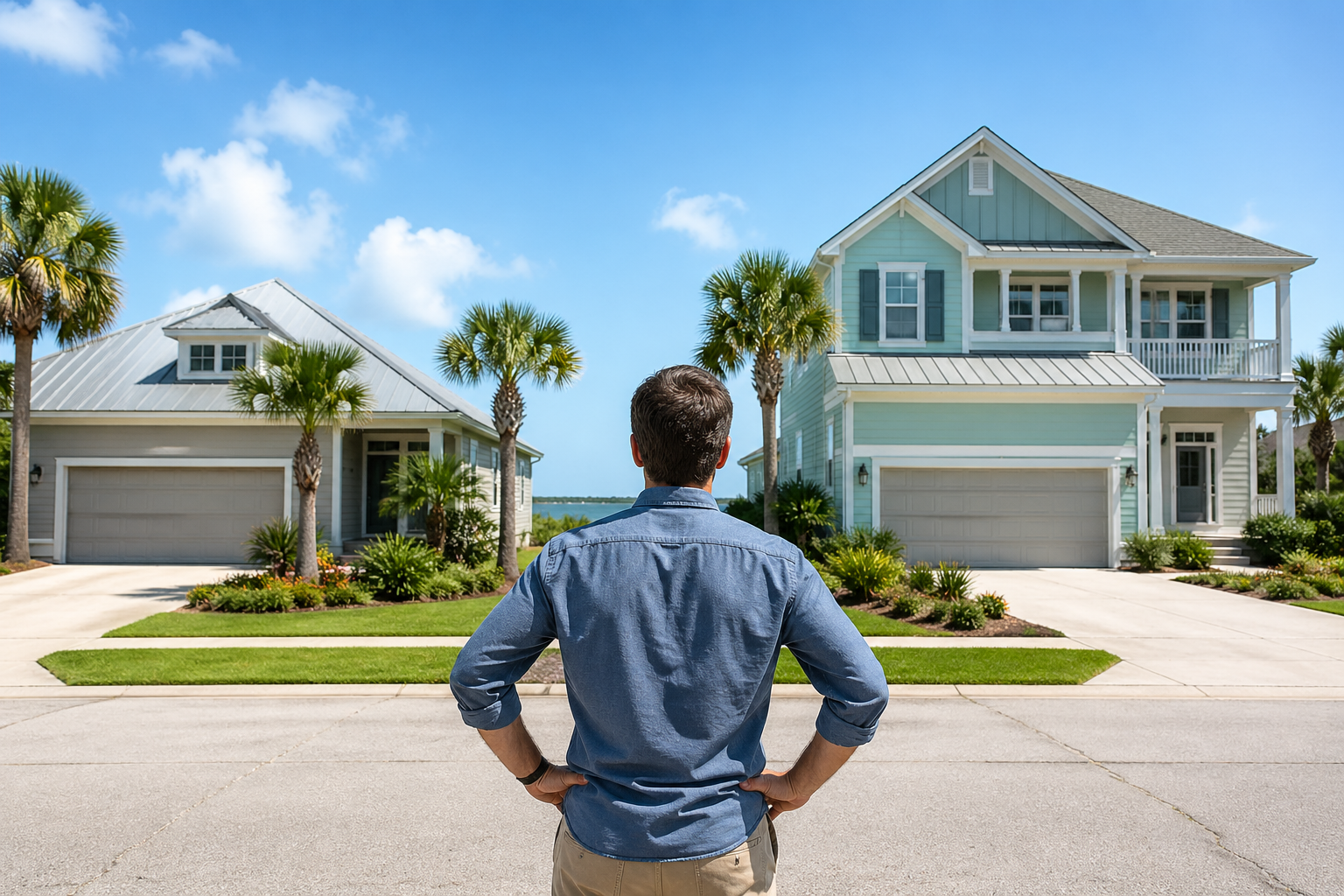 Homeowner deciding between selling current house and buying new home in Galveston County Texas