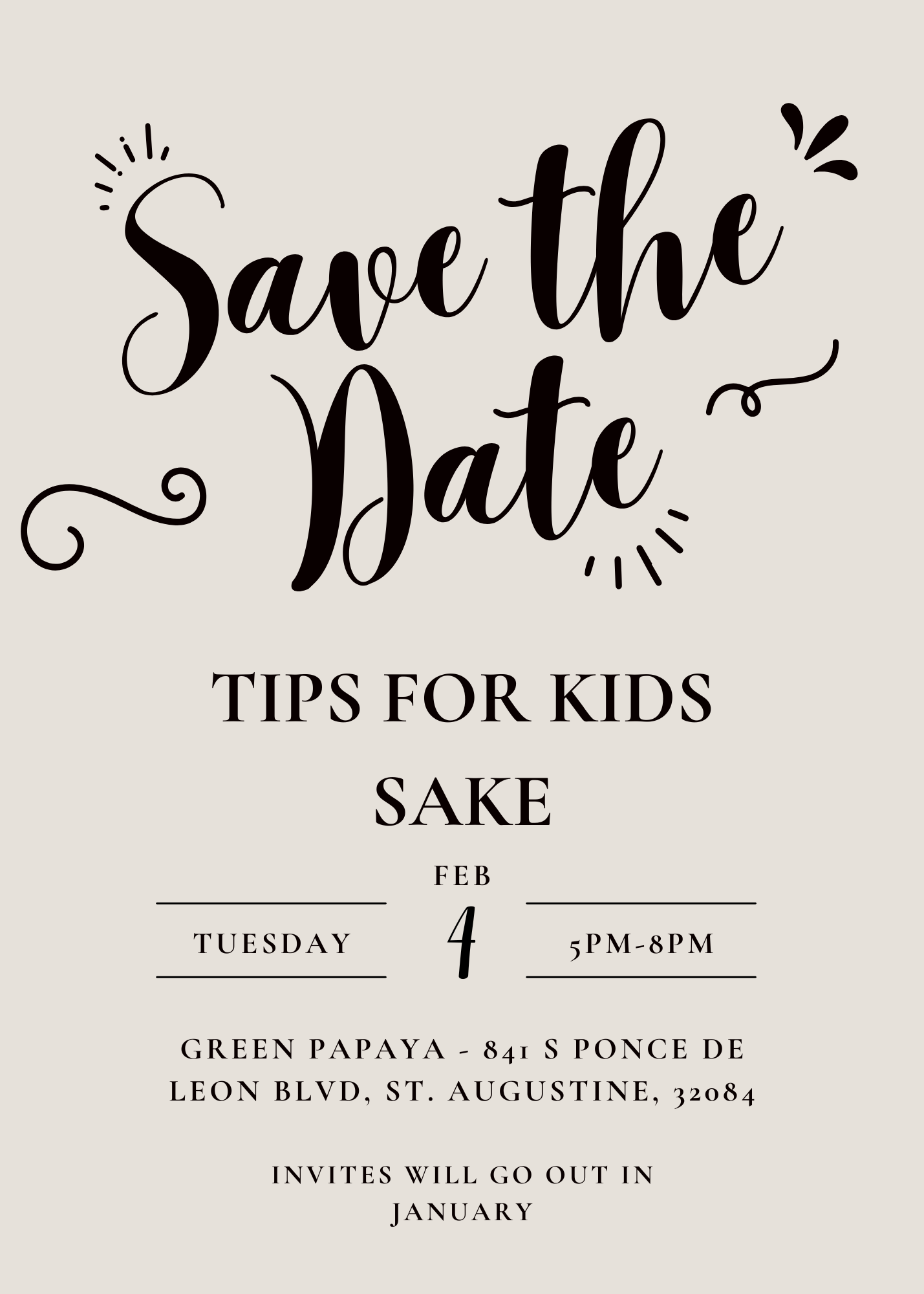 Save The Date ~ Tips For Kids 2025 header image.
