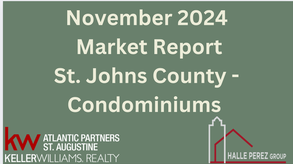 November 2024 St. Johns County Condo Market Report header image.